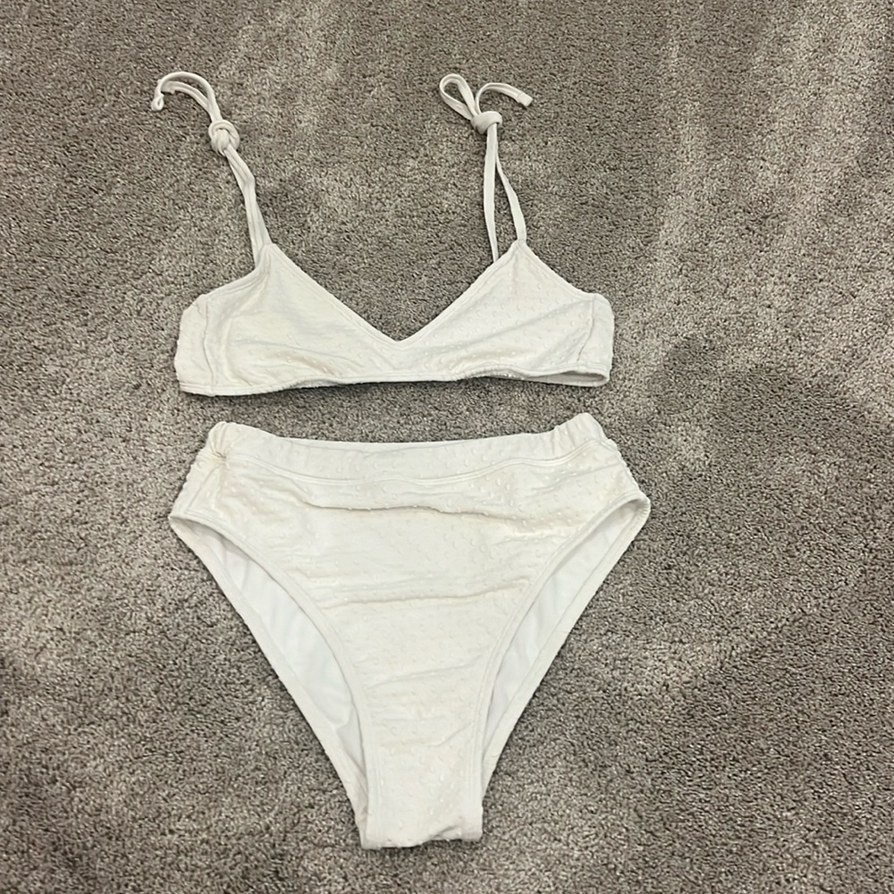 💝Xhiliration high waisted tie bikini set